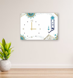 Modern Digital Printed Wall Clock 12x16 inch Wooden Frame for Home Office