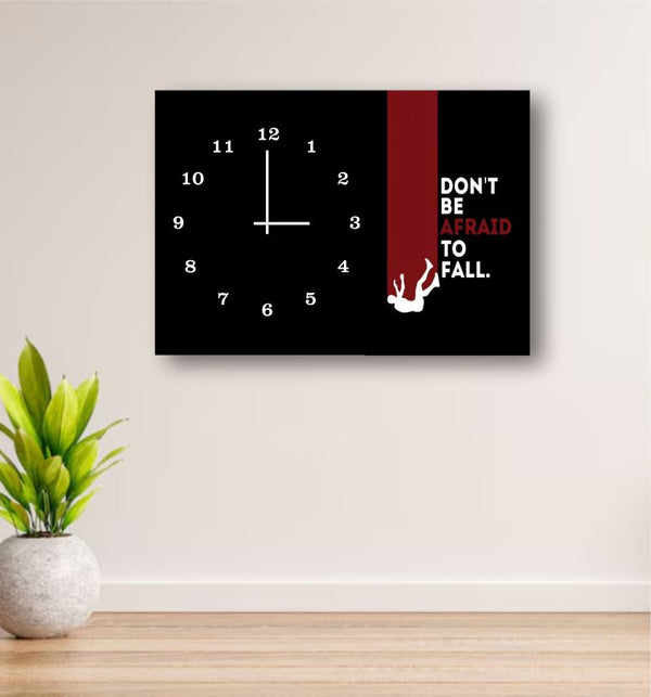 Modern Digital Printed Wall Clock 12x16 inch Wooden Frame for Home Office