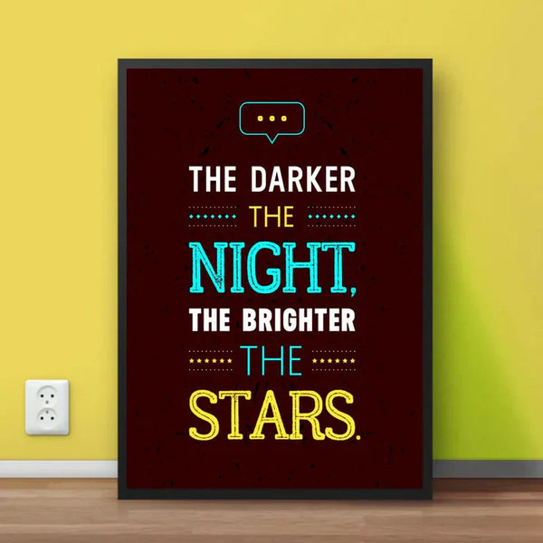 Shine Through the Night | Motivational Wall Art