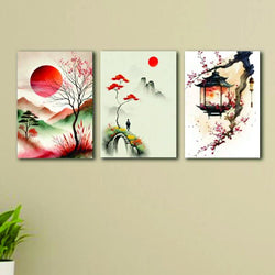 3pcs Nature Sticky Phototile Wall Frames For Home Decor 8×11