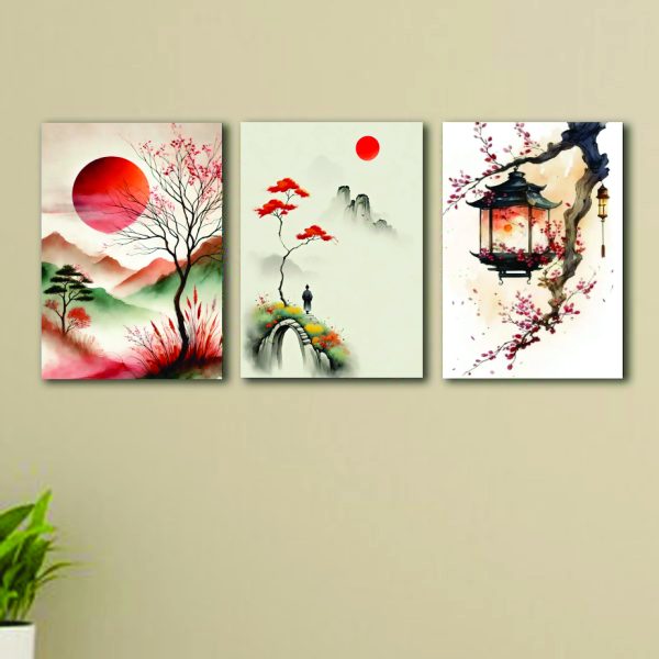 3pcs Nature Sticky Phototile Wall Frames For Home Decor 8×11