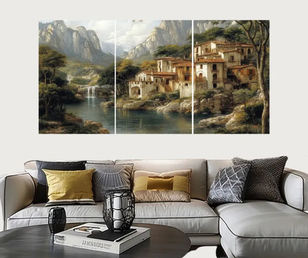 Wooden Wall Hanging Set Decorative Home Wall Art (Set of 3)