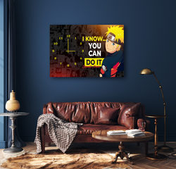 Modern Digital Printed Wall Clock 12x16 inch Wooden Frame for Home Office
