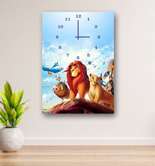 Modern Digital Printed Wall Clock 12x16 inch Wooden Frame for Home Office