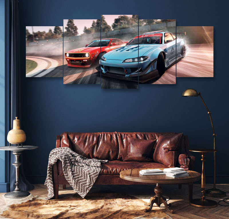 5 pcs Racing Car Wall Frame