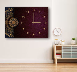 Modern Digital Printed Wall Clock 12x16 inch Wooden Frame for Home Office