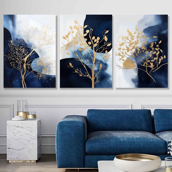 Set Of 3pcs Flower Wooden Art Wall Frame