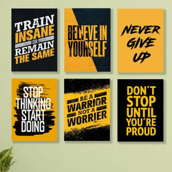 Set Of 6 Motivational Wooden Canvas Frames For Wall Decore 8×11 Inches Size / Sticky Phototiles Frames